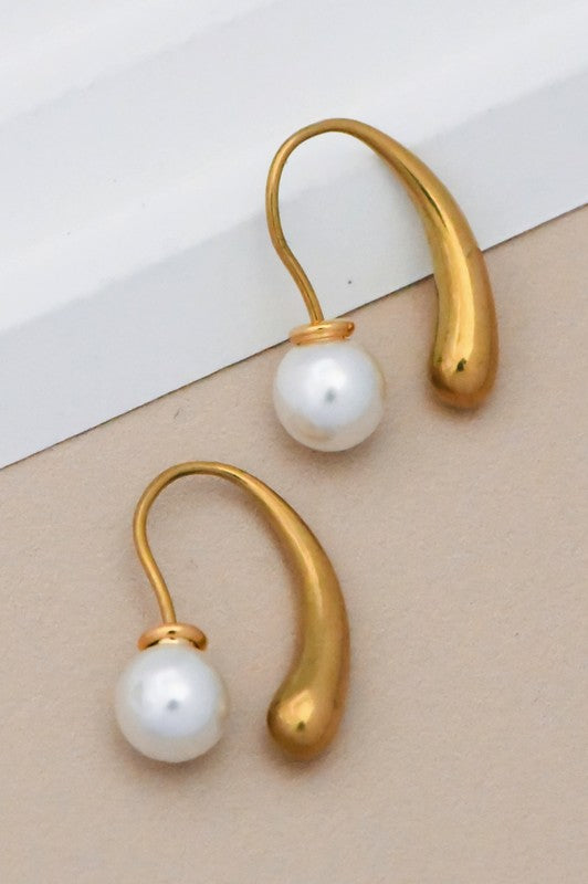 18k GOLD PLATED Waterproof Non-tarnish Stainless Steel Hoops