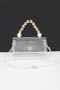 Transparent Handle Flap Clutch
