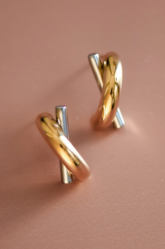 18k GOLD PLATED Waterproof Non-tarnish Stainless Steel Studs