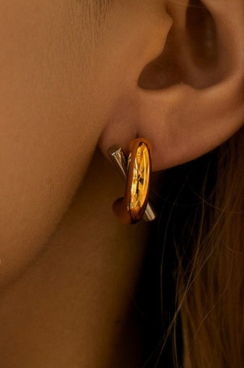 18k GOLD PLATED Waterproof Non-tarnish Stainless Steel Studs