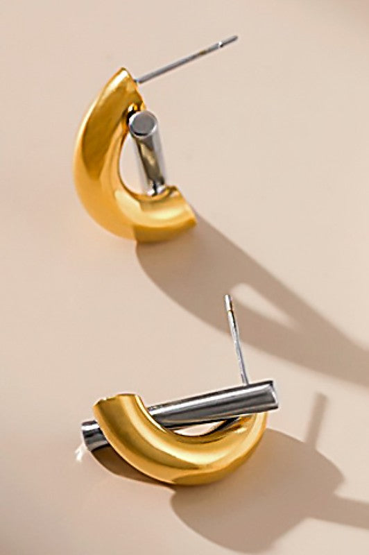 18k GOLD PLATED Waterproof Non-tarnish Stainless Steel Studs