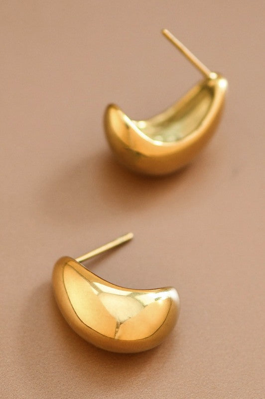 18k GOLD PLATED Waterproof Non-tarnish Stainless Steel Studs