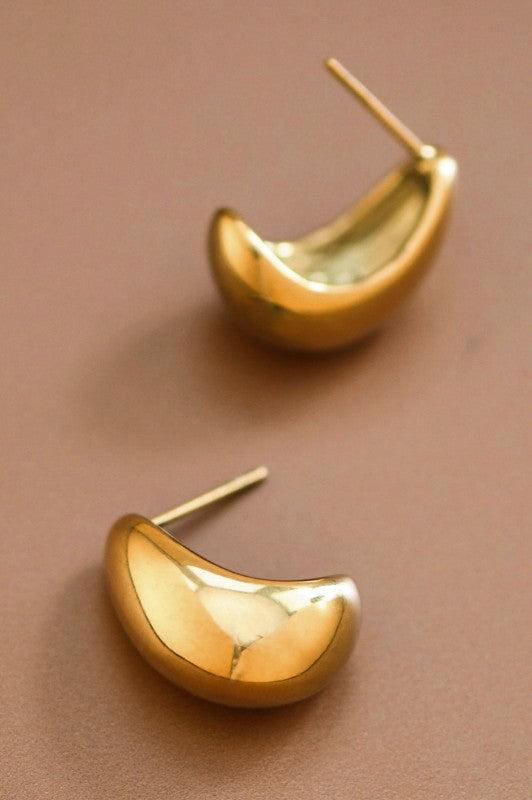 18k GOLD PLATED Waterproof Non-tarnish Stainless Steel Studs