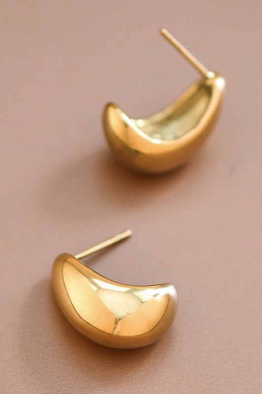 18k GOLD PLATED Waterproof Non-tarnish Stainless Steel Studs