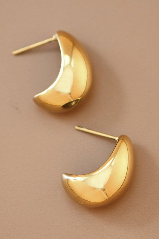 18k GOLD PLATED Waterproof Non-tarnish Stainless Steel Studs