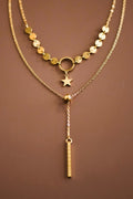 18k GOLD PLATED Non-tarnish Stainless Steel Chain Necklace
