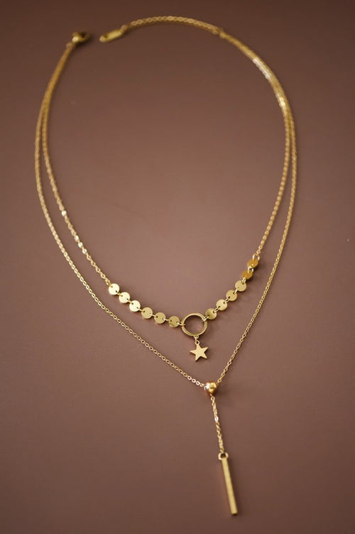 18k GOLD PLATED Non-tarnish Stainless Steel Chain Necklace