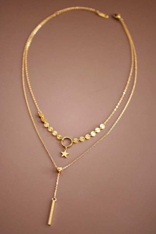 18k GOLD PLATED Non-tarnish Stainless Steel Chain Necklace