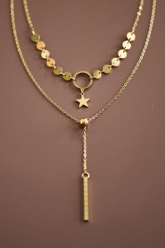 18k GOLD PLATED Non-tarnish Stainless Steel Chain Necklace