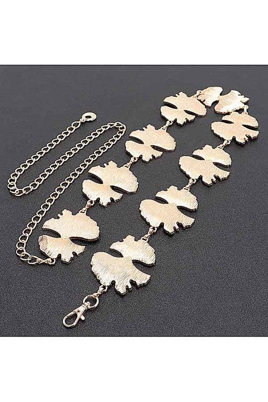Metal Leaf Chain Belt