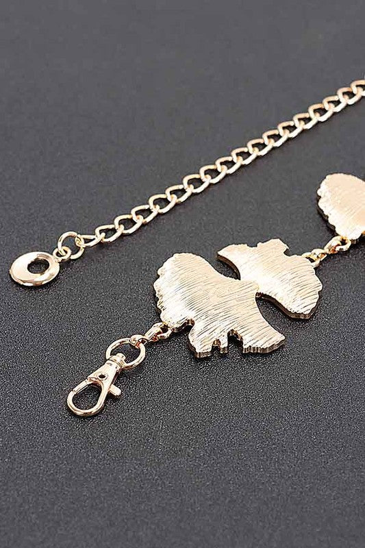 Metal Leaf Chain Belt