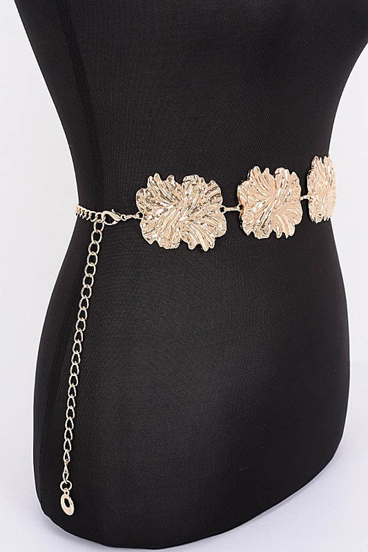 Metal Flower Chain Belt