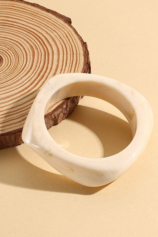 Geometric Chunky Square Resin Bracelet