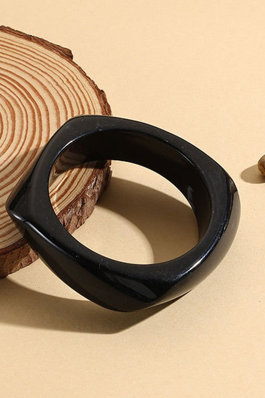 Geometric Chunky Square Resin Bracelet