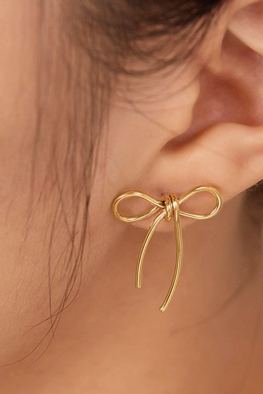 18k GOLD PLATED Waterproof Non-tarnish Stainless Steel Studs