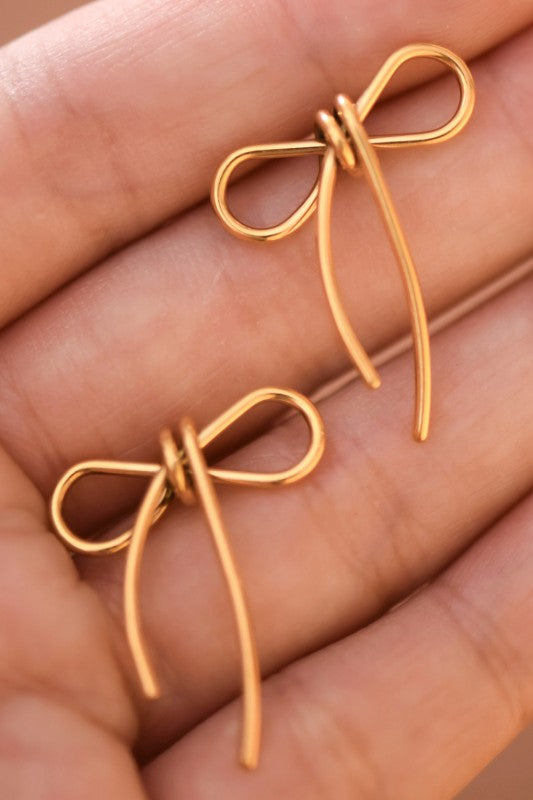 18k GOLD PLATED Waterproof Non-tarnish Stainless Steel Studs