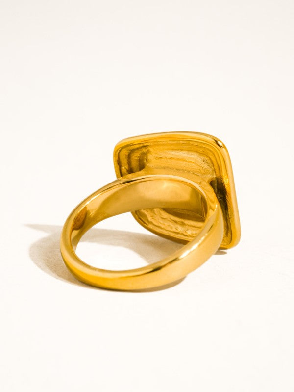 18k GOLD PLATED Non-tarnish Abstract Open Statement Ring