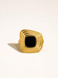 18k GOLD PLATED Non-tarnish Abstract Open Statement Ring