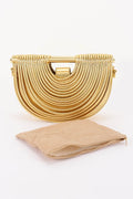Metallic Faux Leather Noodle Bag
